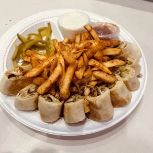 a plate of food on a table