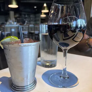 Cranberry Pomegranate Mule and house red