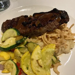 NY strip was no better than Outback, potatoes were cold