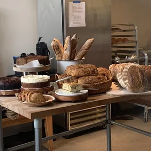 a variety of baked goods