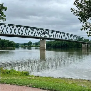 a bridge over a river