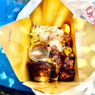 Jerk chicken is always a must