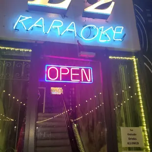 the entrance to the restaurant