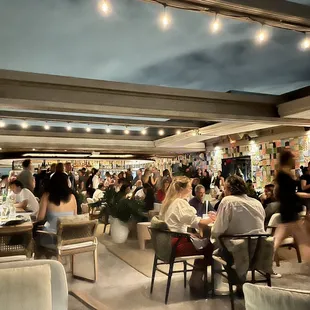Main sitting area with open roof