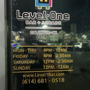 Hours of operations