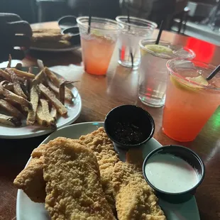 Tenders, fries and drinks