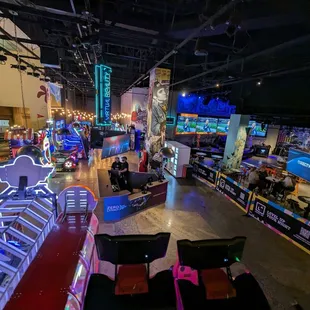 a variety of arcade games