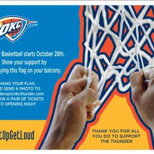 Check out our Thunder Flags on the Balconies of Level!! Thunder Season is here!