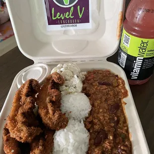Katsu/chili combo plate