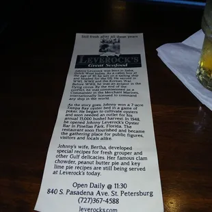 History of Levelrocks, liked when they were on the water in two locations.