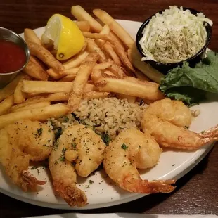 Fried shrimp platter-lunch portion