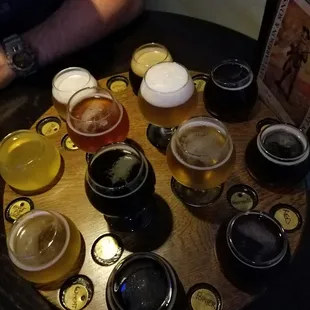 a variety of beers