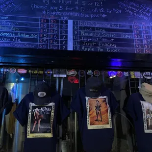 t - shirts on display