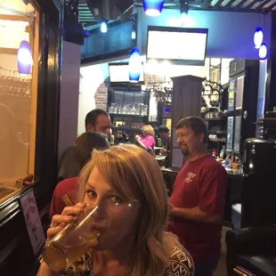 Great company, great local beer...try the one in the middle!