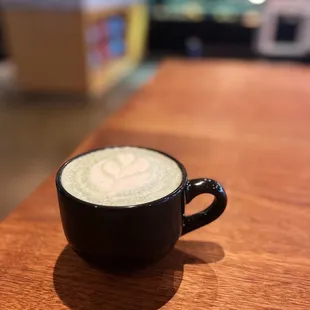 Blue matcha latte