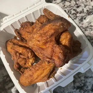 Nasty refried chicken!!  Y'all should be ashamed of yourself for selling this garbage!!  Luckily I got my money back!!