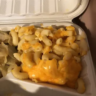 Terrible excuse for Mac and cheese... basically remade it when I got home... made a whole new cheese sauce