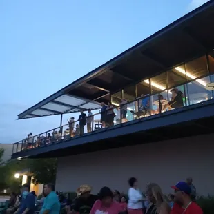 Balcony seating.