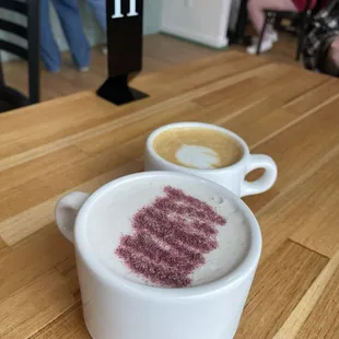 Chai latte and cappuccino