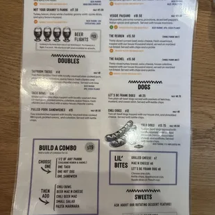 Menu back