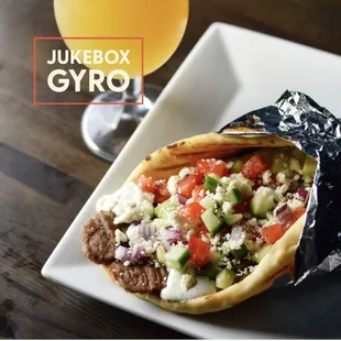 Warm soft bread, perfect Gyro goodies inside