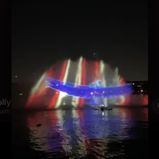 Water show at 7/4/22 Sparks &amp; Stripes event.