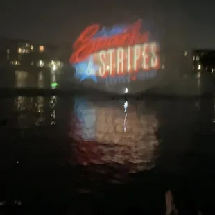 Water show at 7/4/22 Sparks &amp; Stripes event.