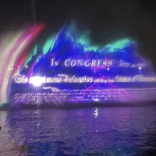 Water show at 7/4/22 Sparks &amp; Stripes event.