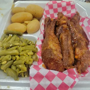 Fried ribs plate