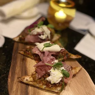 The open faced baguette. The flavors were very good.