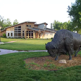 Outside the Lewis and Clark Interpretive Center Betty Strong Encounter Center