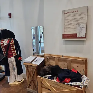 Display with costumes
