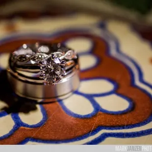 Our wedding and my engagement bands from Lewis Diamond Co. I received the most STUNNING diamond solitaire for my engagement ring! LOVE!