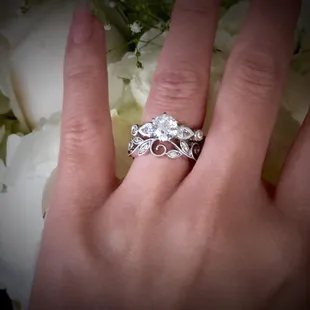 My engagement and wedding band. Love them!