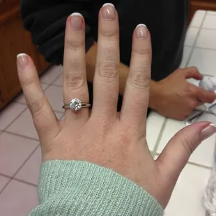 Sparkles!!! Can't stop staring at this rock! The customer service is so awesome, every time I walk in I get a free cleaning!