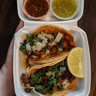 Steak And Al Pastor Tacos ThatsDelishIsh.com