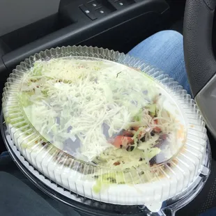 This is a giant Al pastor burrito bowl