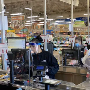 Never seen a store so this before!!! I'm impressed!! care about their employees safety and their customers. Go Lewis!