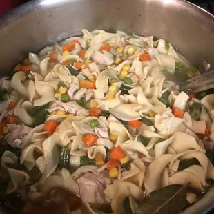 Homemade chicken noodle soup
