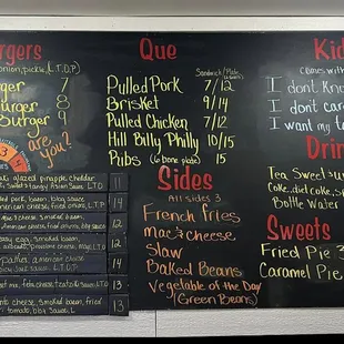 ows the menu