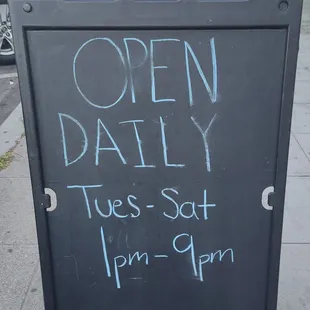 Sidewalk sign