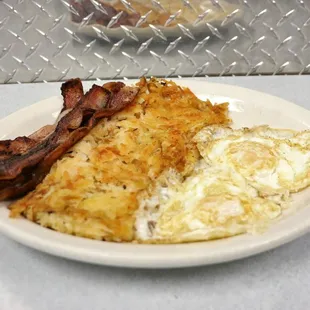 Lew's Ranger Bacon Breakfast. And if you ever feel like breakfast for dinner, Lew's serves breakfast all day.
