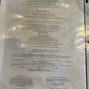 the menu