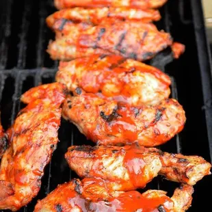 chicken wings on a grill