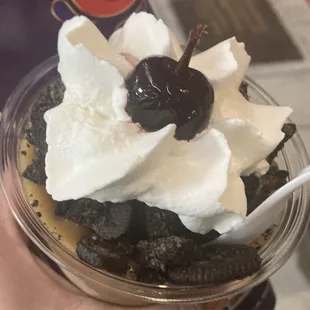 a dessert in a cup
