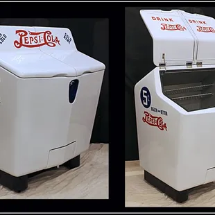 Fully restored 1948 Gullwing Pepsi cooler.  American Memorabilia Restoration