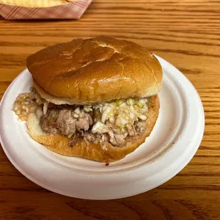 BBQ Sandwich with slaw