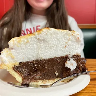 a closeup of a piece of pie on a plate