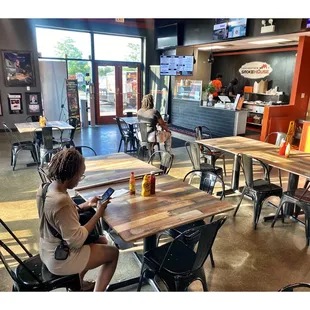 Inside Lexington Betty Smokehouse 756 E 111th St, Chicago, IL .Smokehouse BBQ Sandwiches etc. Dine In Delivery Catering. Cool.