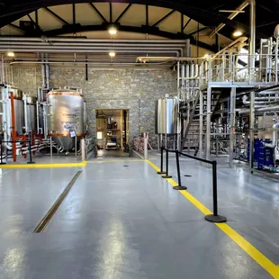 the inside of a brewery